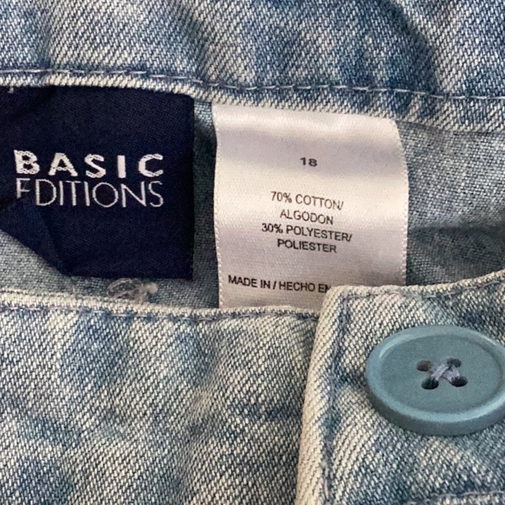 🦋Basic Editions Just So Fun & Awesome Size 18 Denim Skirt Wardrobe Must Have 🦋 - Picture 7 of 7